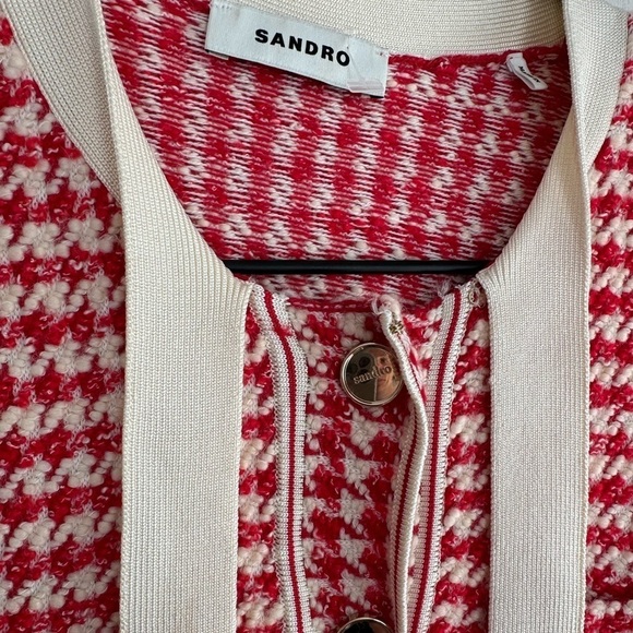 Sandro Edmee Tie Collar Tweed Dress - Picture 10 of 10